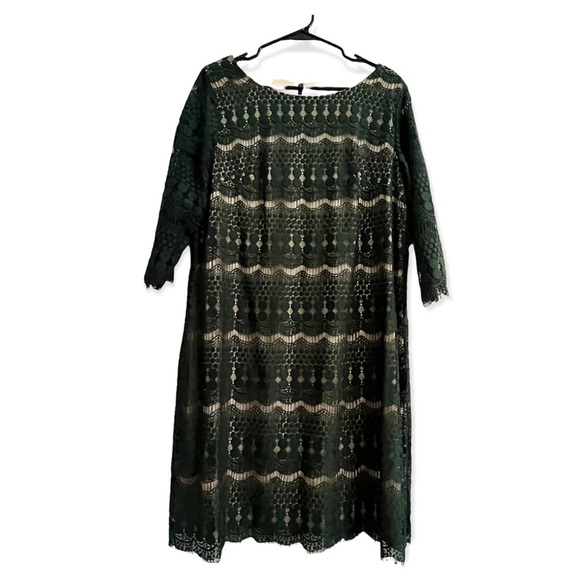 Dress Barn Dresses & Skirts - Dress Barn Green Lace Cocktail Dress Size 14W